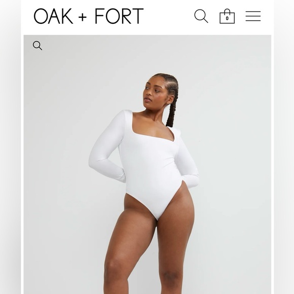 NWT Square Neck Bodysuit Sz Small - Picture 4 of 4